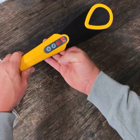 Yellow and Black Handheld Massager - Picture 3 of 5